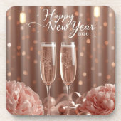 Dessous-de-verre happy new year 2026 champagne sparkle coasters (Devant)
