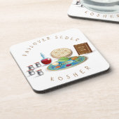 Dessous-de-verre Happy Passover Seder Plate Kosher Pesach (Côté gauche)