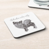 Dessous-de-verre Hard Plastic Coaster Chihuahua Vibes (Côté gauche)