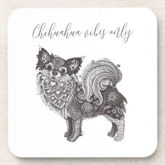 Dessous-de-verre Hard Plastic Coaster Chihuahua Vibes