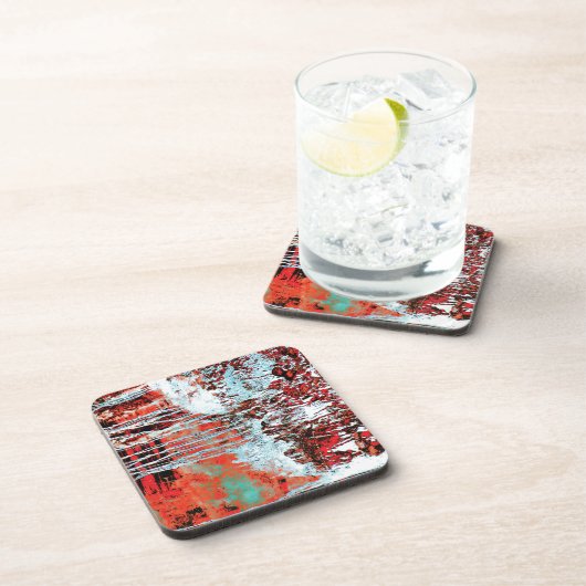 Dessous-de-verre Hard Plastic Coaster – Corrosion Pulse (Côté Droit)