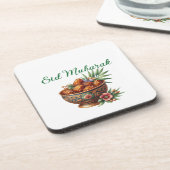Dessous-de-verre Hard plastic coaster-Eid Mubarak Tableware (Côté gauche)