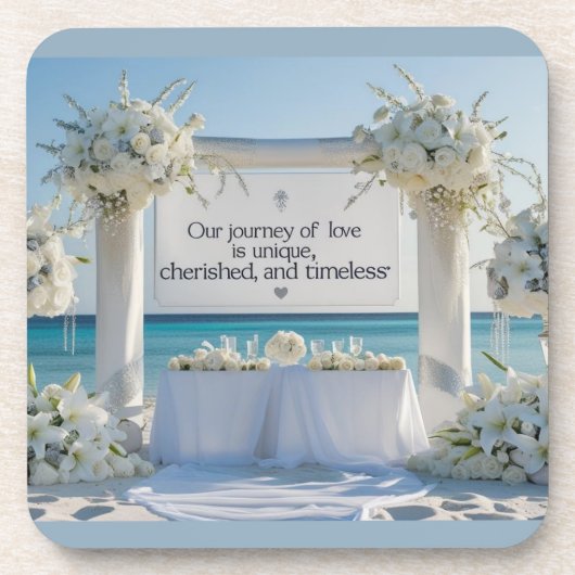 Dessous-de-verre Hard plastic coaster-Elegant Bridal Hard Plastic C (Devant)