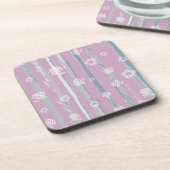 Dessous-de-verre Hard Plastic Coaster – Gingham Orchard (Côté gauche)
