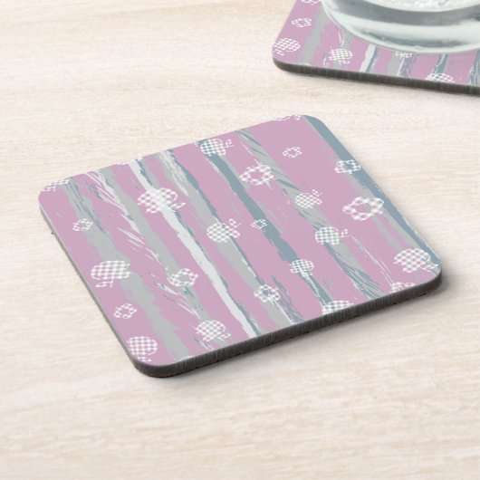 Dessous-de-verre Hard Plastic Coaster – Gingham Orchard (Côté gauche)