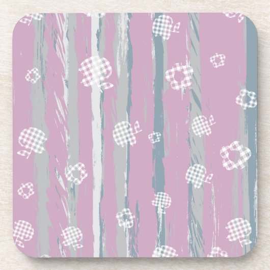 Dessous-de-verre Hard Plastic Coaster – Gingham Orchard (Devant)