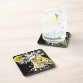 Dessous-de-verre Hard Plastic Coaster – Urban Tree Owl & Wealth  (Côté Droit)