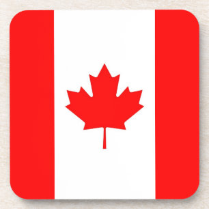 Dessous-de-verre Hard plastic coaster with flag of Canada