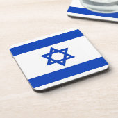 Dessous-de-verre Hard plastic coaster with flag of Israel (Côté gauche)