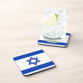 Dessous-de-verre Hard plastic coaster with flag of Israel (Côté Droit)