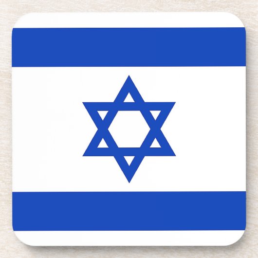 Dessous-de-verre Hard plastic coaster with flag of Israel (Devant)