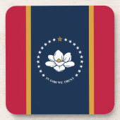 Dessous-de-verre Hard plastic coaster with flag of Mississippi, USA (Devant)