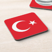 Dessous-de-verre Hard plastic coaster with flag of Turkey (Côté gauche)