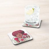 Dessous-de-verre Hard Plastic Coaster – YOUTH Power Afro & Boombox  (Côté Droit)