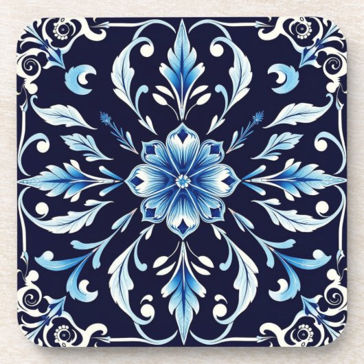 dessous de verre harmonie bleue (Devant)