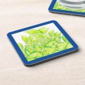 Dessous-de-verre 'Harmonie en vert' sur un ensemble de Dessous de v (Côté gauche)