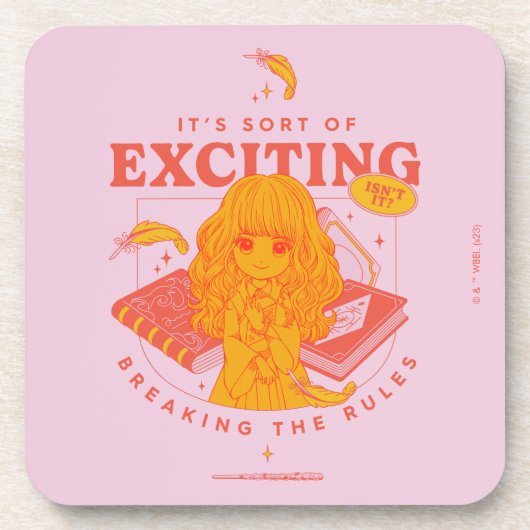 Dessous-de-verre HARRY POTTER™ | Hermione Granger C'est excitant (Devant)