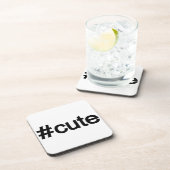 Dessous-de-verre Hashtag # Cute (Côté Droit)