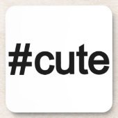 Dessous-de-verre Hashtag # Cute (Devant)