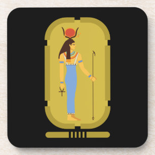 Dessous-de-verre Hathor Goddess égyptienne antique Beverage Coaster