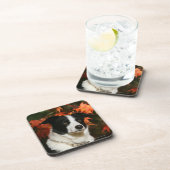 Dessous-de-verre Headshot d'automne de border collie (Côté Droit)