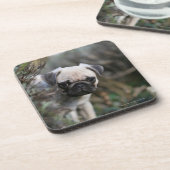 Dessous-de-verre Headshot de chiot de carlin de faon (Côté gauche)