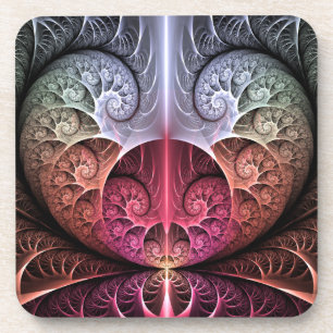 Dessous-de-verre Heartbeat, Abstrait surreal Imaginaire Fractal Art