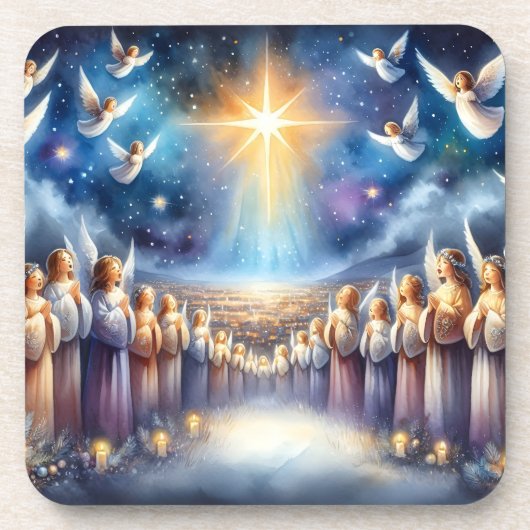 Dessous-de-verre Heavenly Choir Under Star of Bethlehem (Devant)