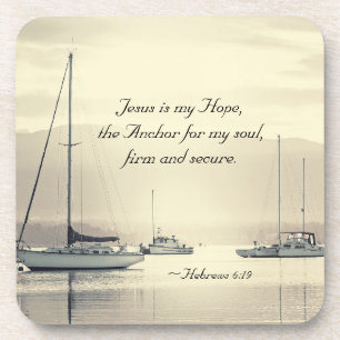 Dessous-de-verre Hébreux 6:19 Jésus Ancre pour mon âme, Voiliers