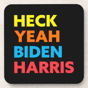 Dessous-de-verre Heck Ouais Biden Harris Couleurs personnalisées No