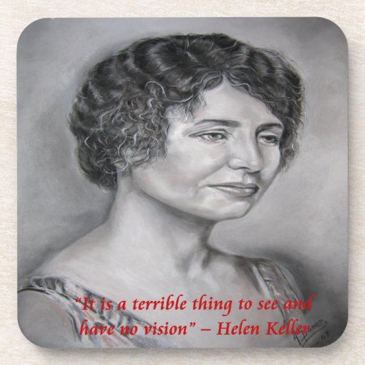 Dessous-de-verre Helen Keller Avoir Vision Citation Sagesse (Devant)