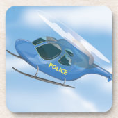 Dessous-de-verre Hélicoptère de police (Devant)