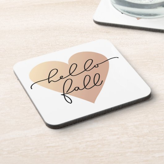 Dessous-de-verre Hello Fall Love Heart (Côté gauche)