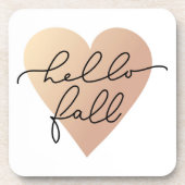 Dessous-de-verre Hello Fall Love Heart (Devant)