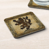 Dessous-de-verre Heraldic Rampant Lion Custom (Côté gauche)