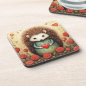 Dessous-de-verre Hérisson Amour 2 (Côté gauche)