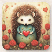 Dessous-de-verre Hérisson Amour 2 (Devant)