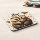 Dessous-de-verre hérisson amoureux (Côté gauche)