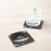 Dessous-de-verre Hérisson mignon bonheur d'hiver (Côté Droit)