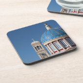 Dessous-de-verre Hermoupolis, île de Syros, Grèce. Dôme bleu de (Côté gauche)