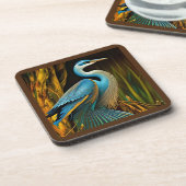 Dessous-de-verre Héron bleu à Reeds (Côté gauche)