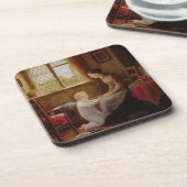 Dessous-de-verre Heure du coucher, 1890 (huile sur le panneau) (Côté gauche)