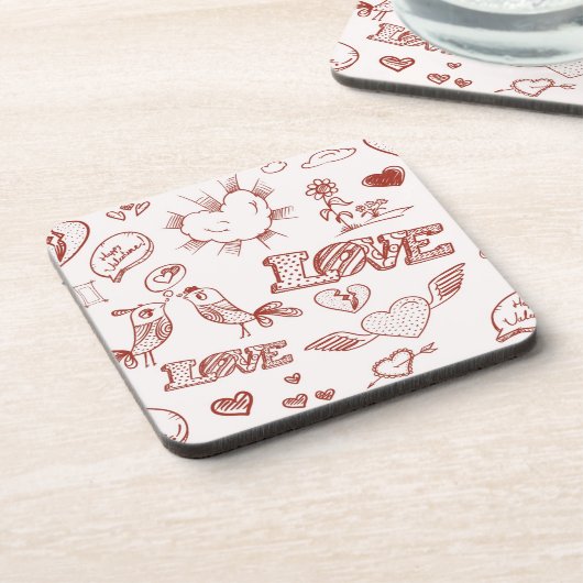 Dessous-de-verre Heureuse Sainte-Valentin (Côté gauche)