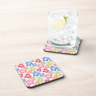 Dessous-de-verre Hibiscus Coloré, Motif Des Fleurs