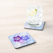 Dessous-de-verre Hibiscus de Noël dans les tons violets (Côté Droit)