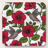 Dessous-de-verre Hibiscus et colibris (Devant)