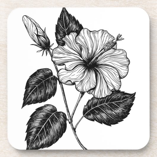 Dessous-de-verre Hibiscus fleur II (Devant)