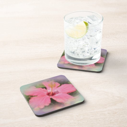 Dessous-de-verre Hibiscus rose (Côté Droit)