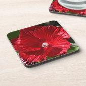 Dessous-de-verre Hibiscus rouge fleur de marais (Côté gauche)