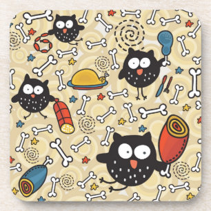 Dessous-de-verre Hibou avec le motif de viande